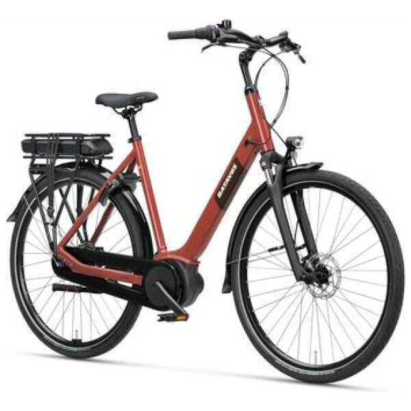 Batavus Altura E-Go Plus N7 Rood Bruin Glans Lage instap - Afbeelding 3