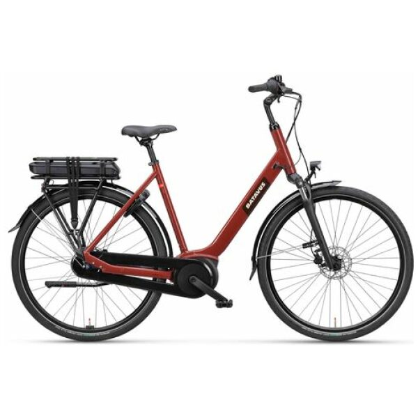 Batavus Altura E-Go Plus N7 Rood Bruin Glans Lage instap