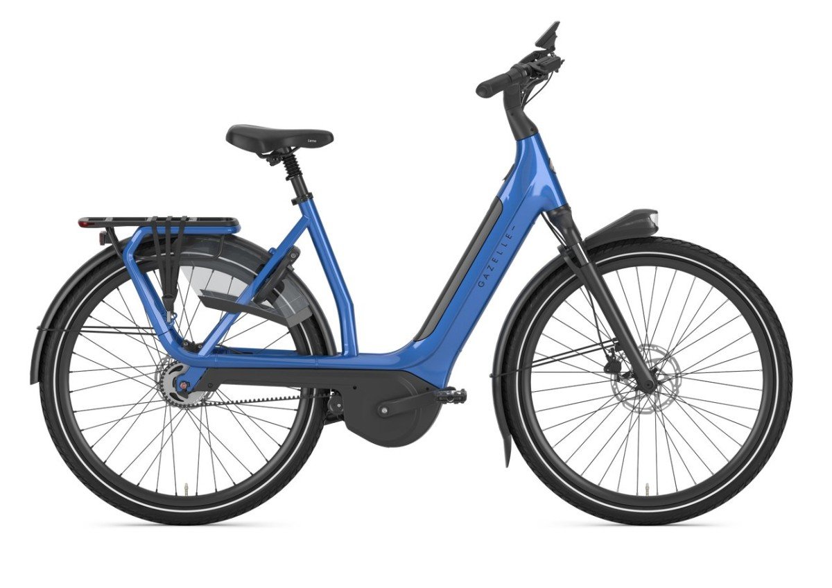 Gazelle Avignon test e-bike Tropical Blue Glans DAMES